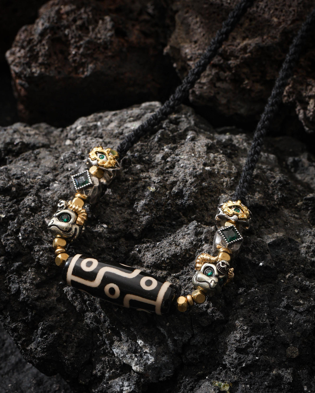 Dzi Garuda Pendant Necklace