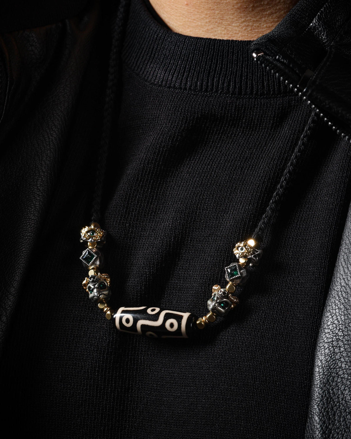 Dzi Garuda Pendant Necklace