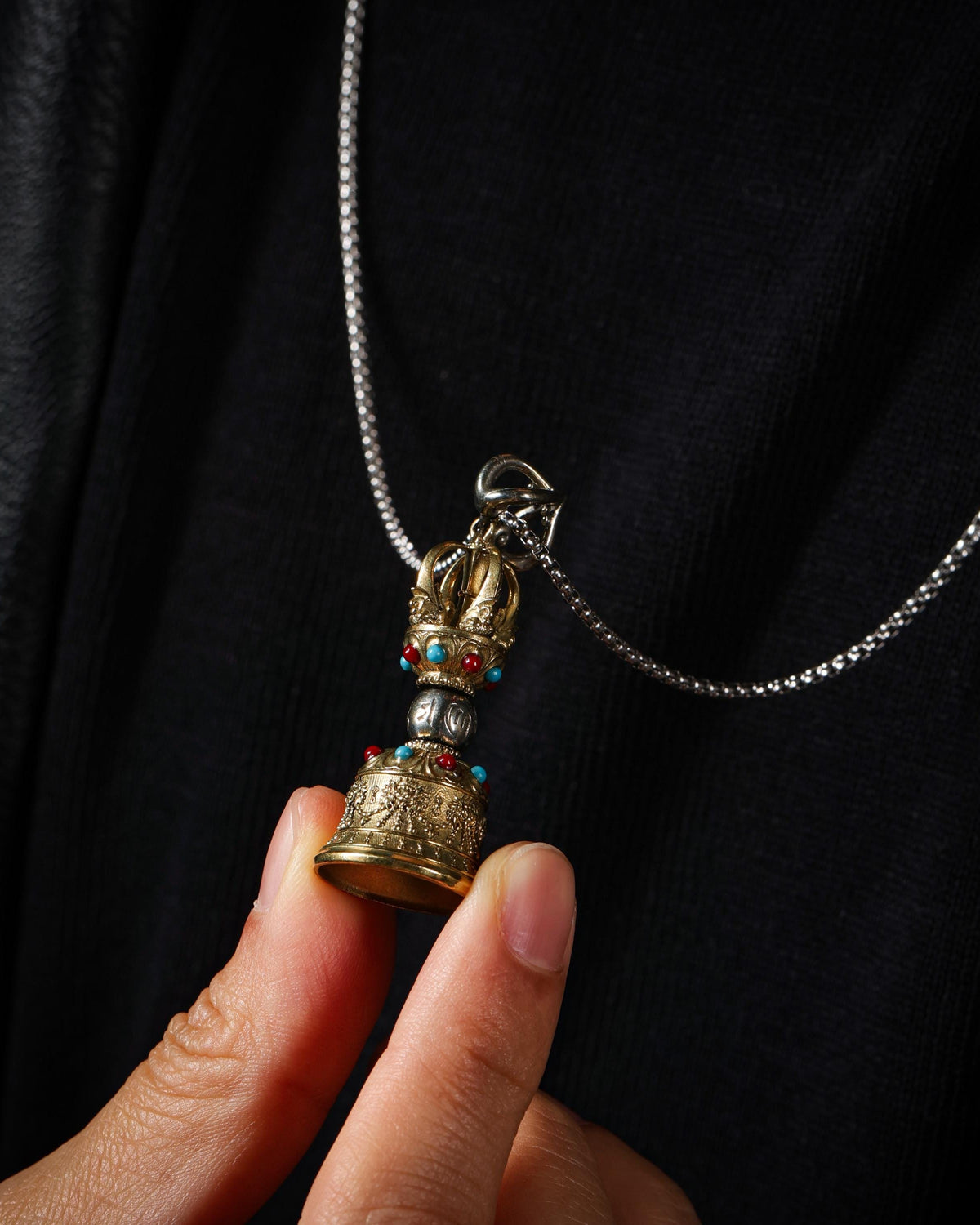 Collana con pendente a campana Ghanta Vajra-22