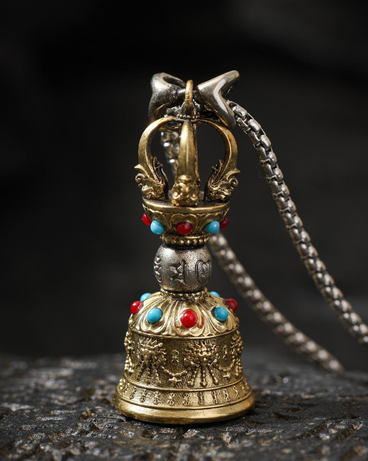 Collana con pendente a campana Ghanta Vajra-19