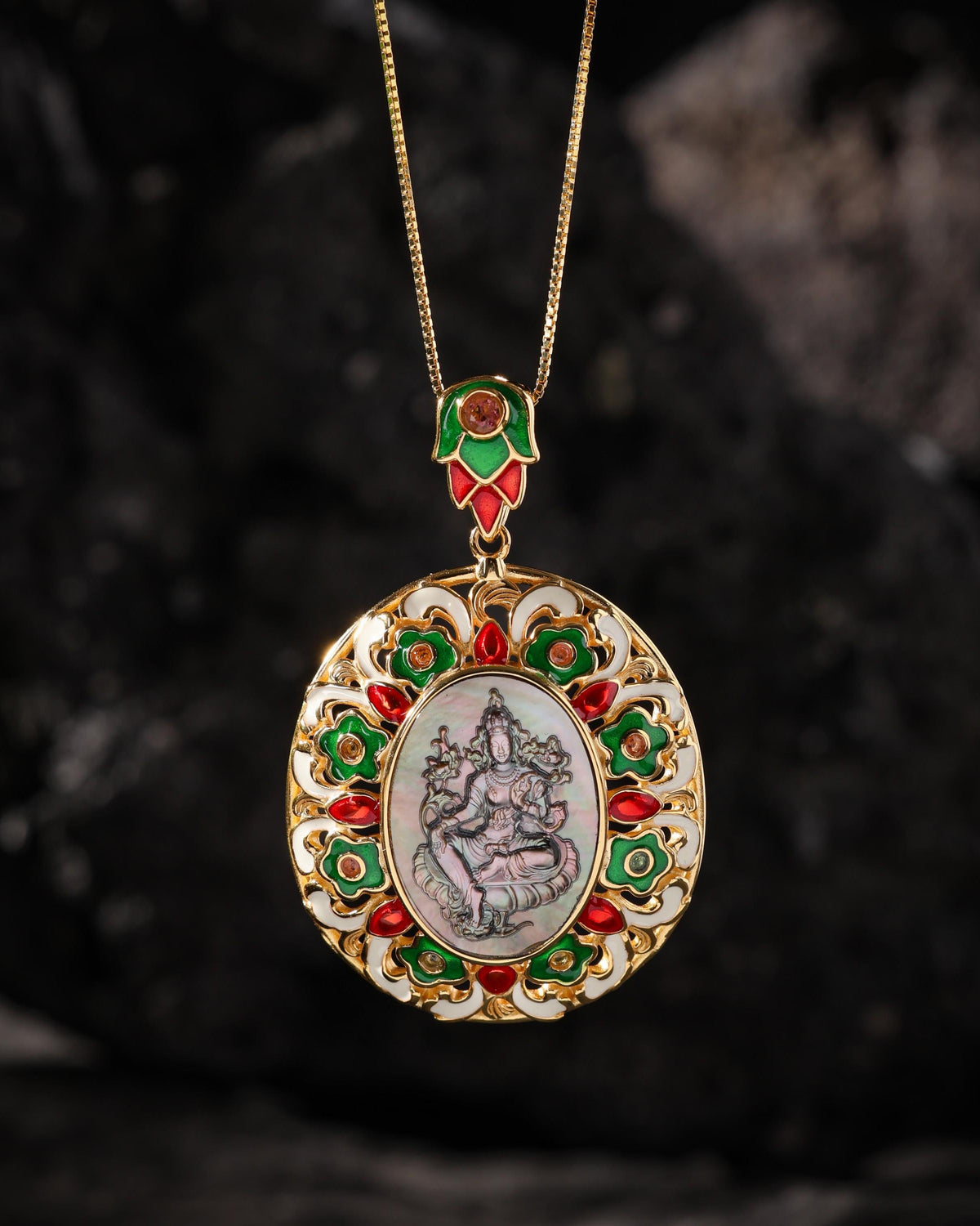Green Tara Pendant Necklace