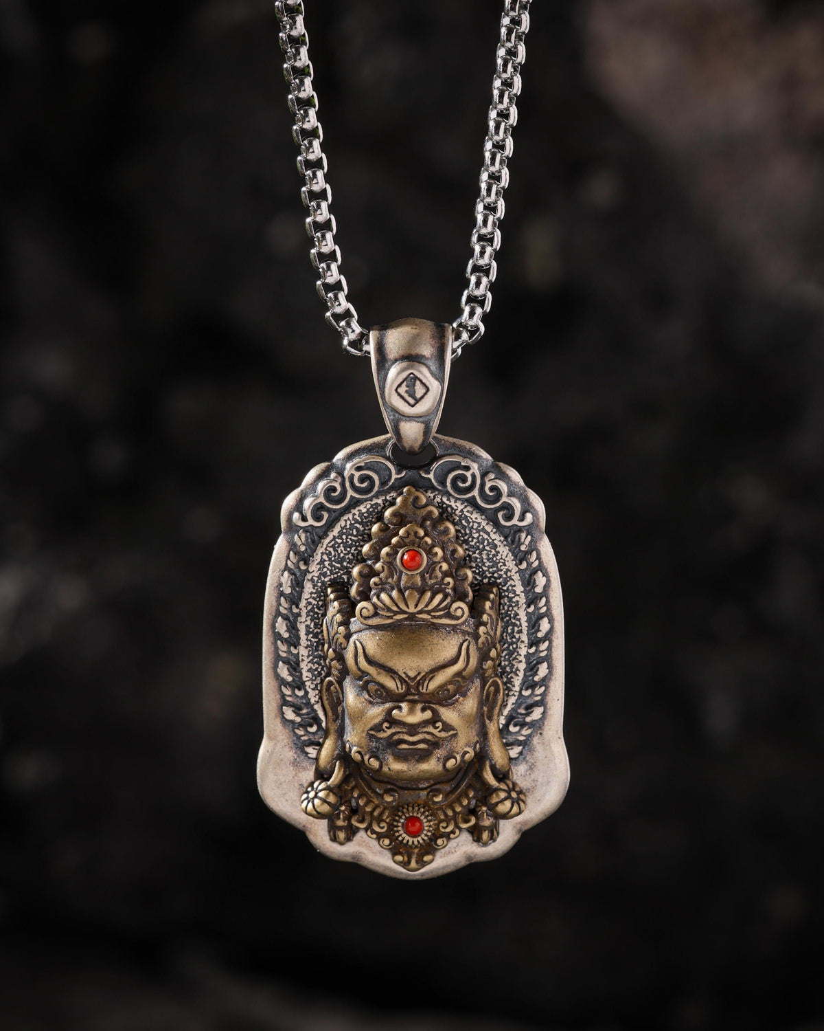 Yellow Jambhala Endless Knot Pendant Necklace