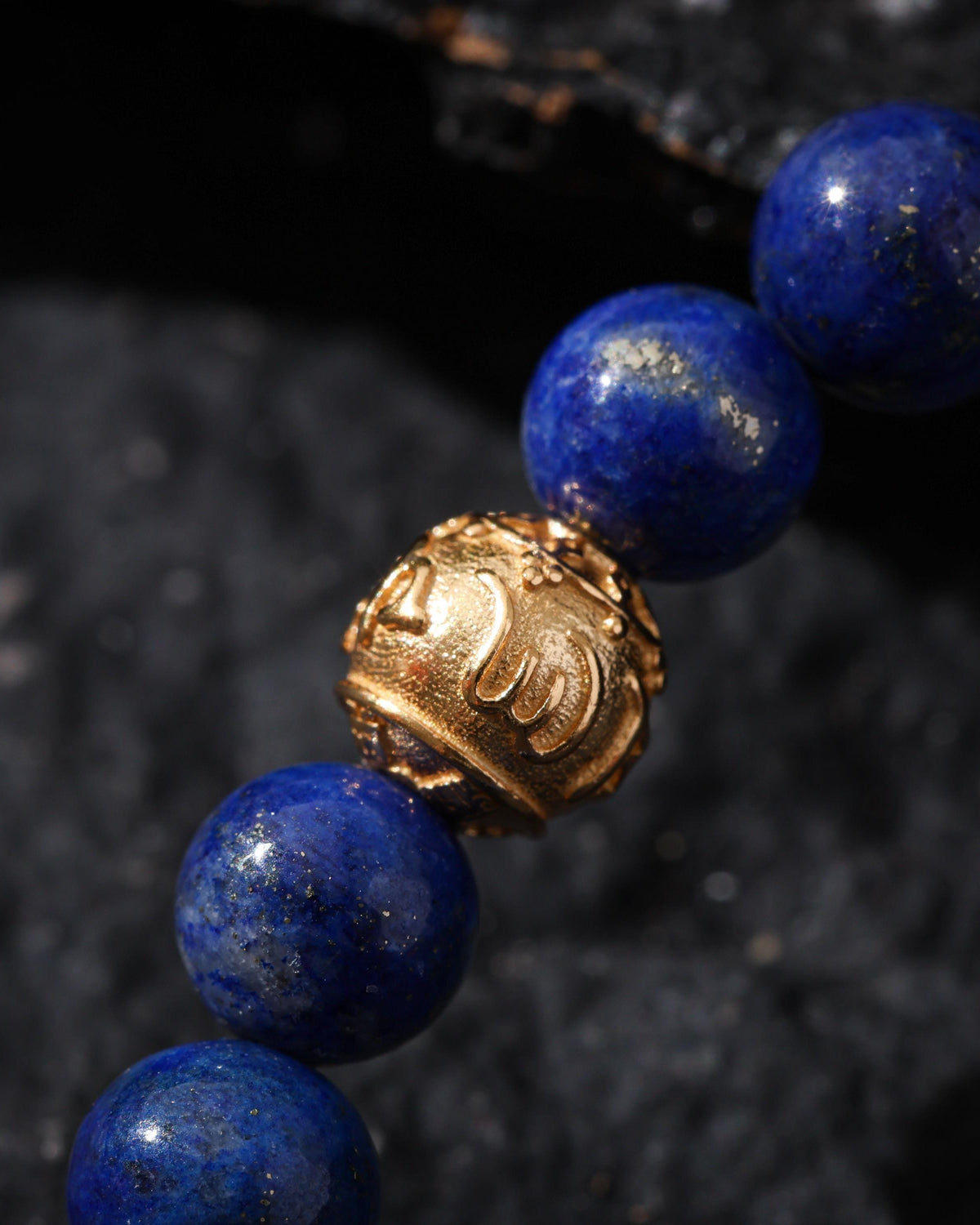 Lapis Lazuli bracelet with Ruby Accent-4