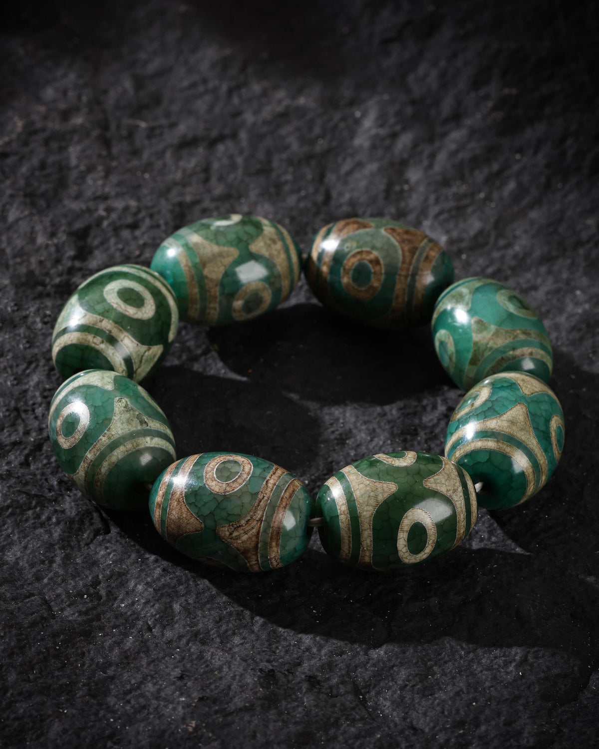 Pulsera de cuentas Dzi de tres ojos-3