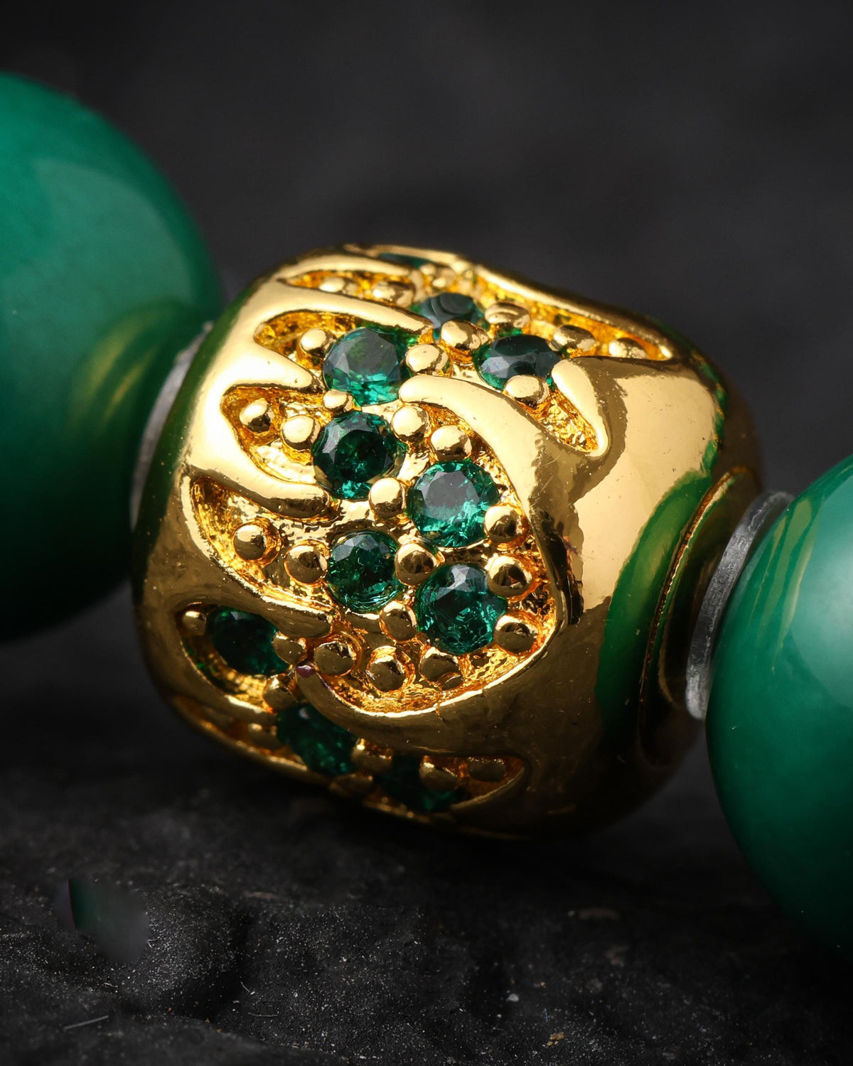 Turquoise Bracelet with 18K Gold-Plated Accents-3