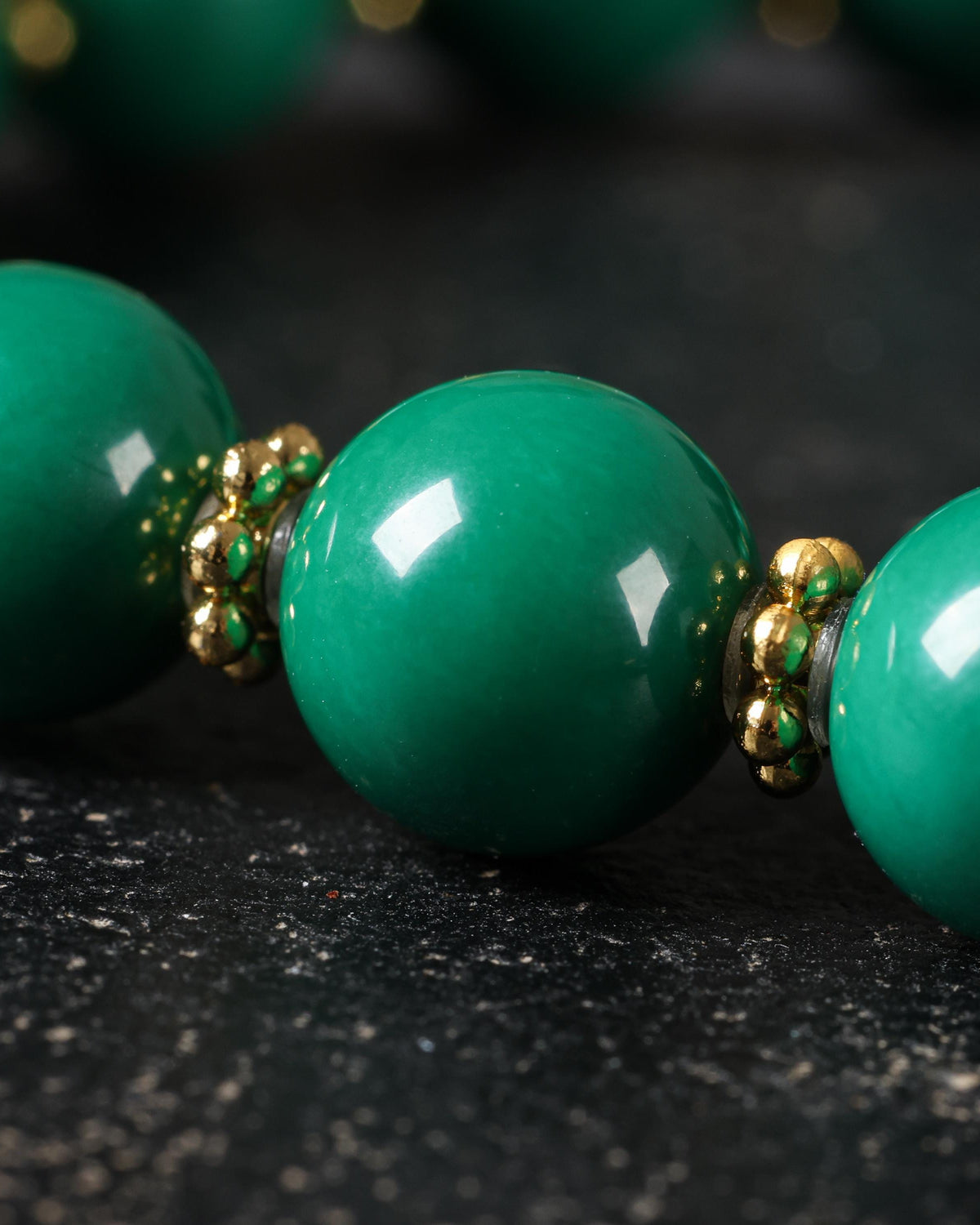 Turquoise Bracelet with 18K Gold-Plated Accents-5