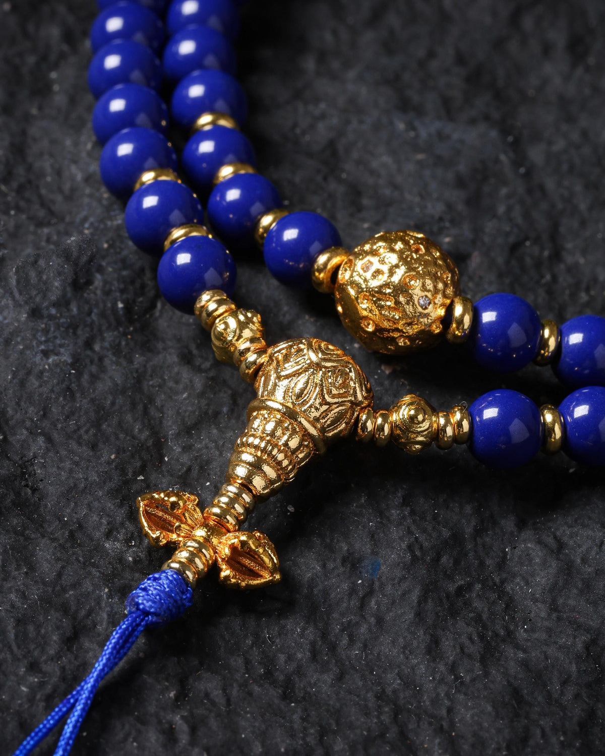 Lapislazuli 108 Mala Halskette-3