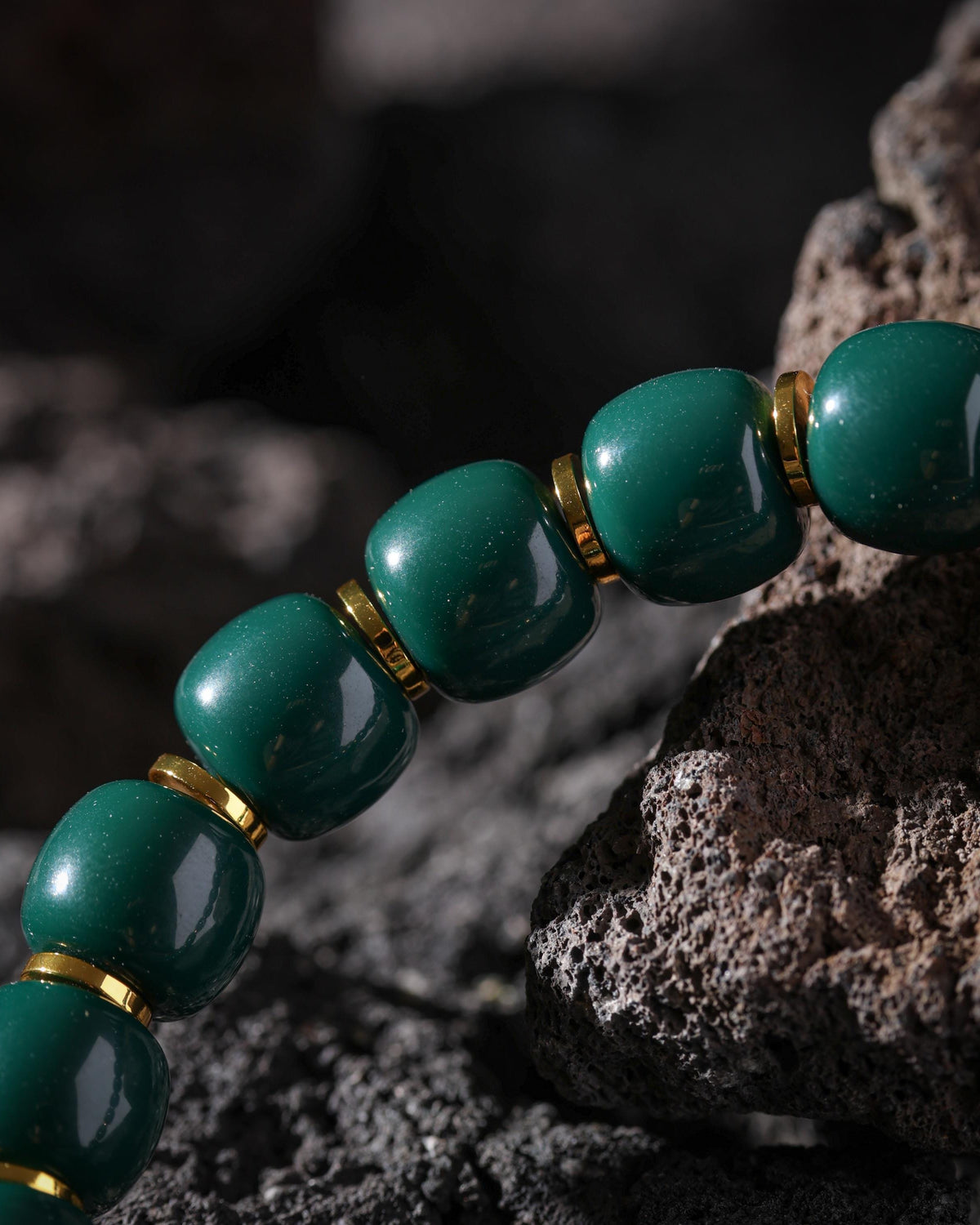 Turquoise Bracelet with 18K Gold-Plated Accents-6