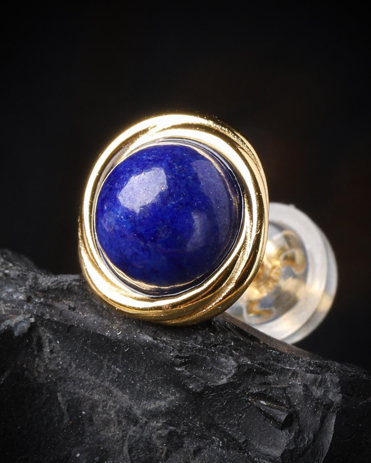 Gold-Plated Lapis Lazuli Earrings