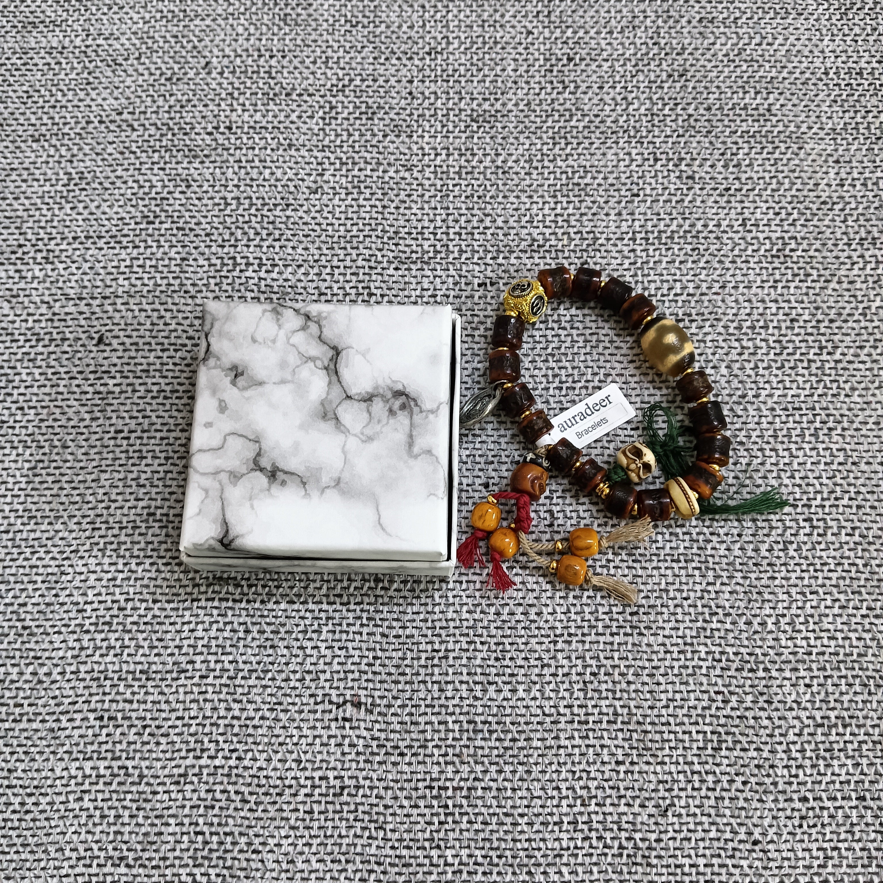 auradeer Bot Armband Sieraden Bruin-6