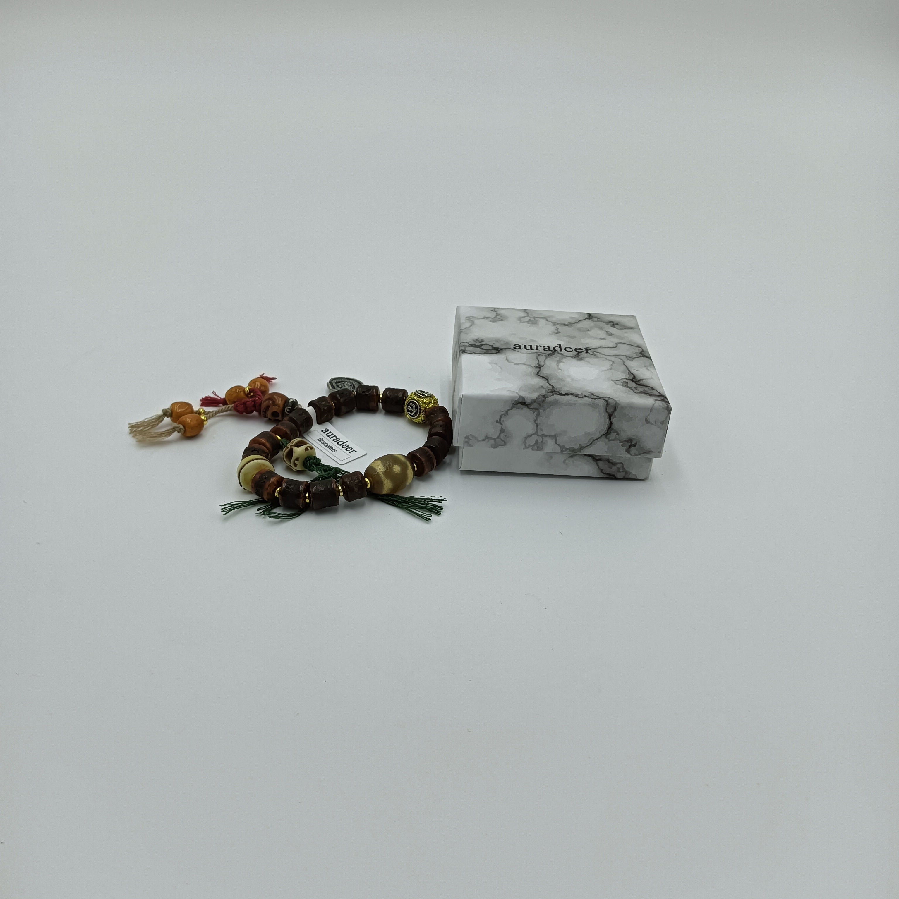 auradeer Bot Armband Sieraden Bruin-11