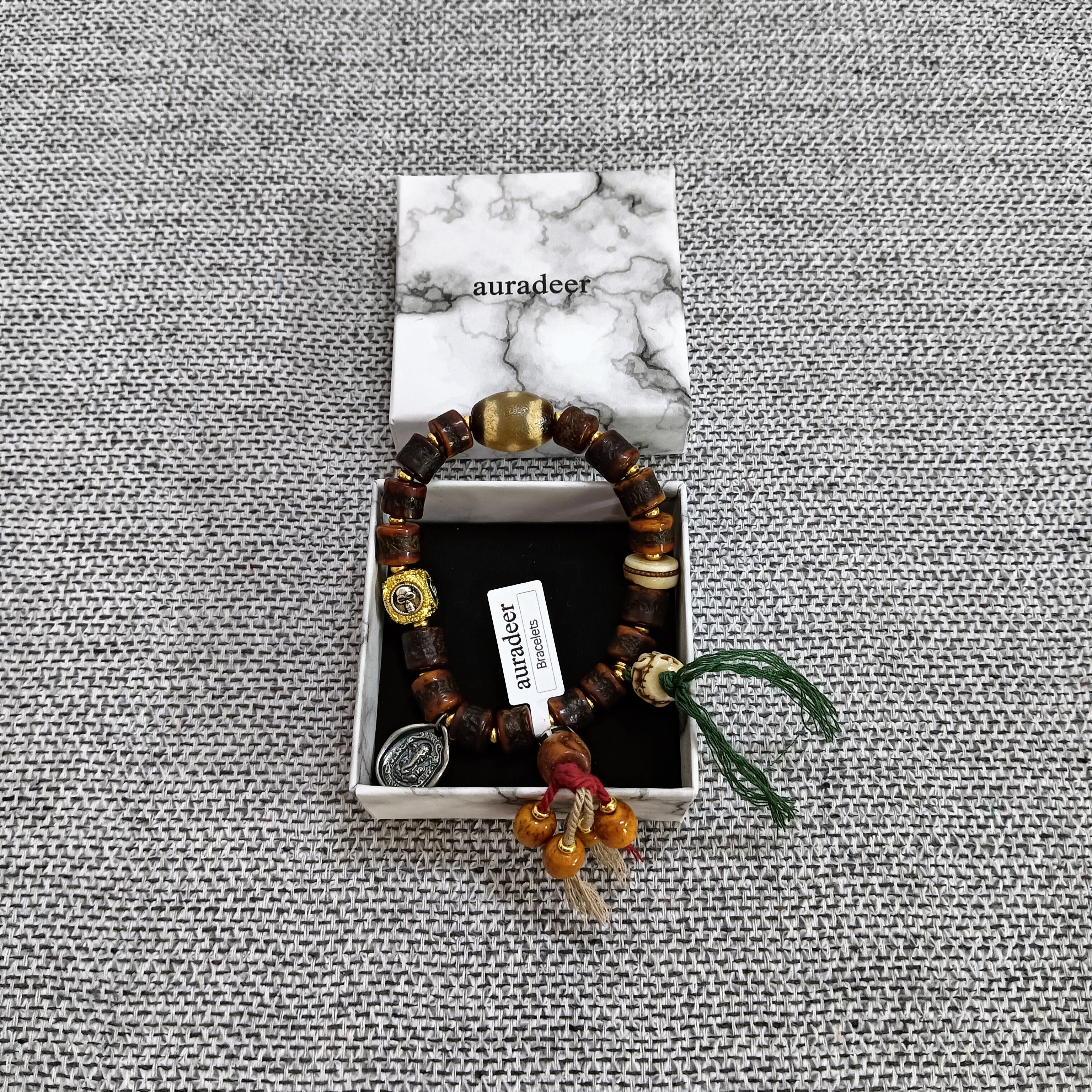 auradeer Bot Armband Sieraden Bruin-13