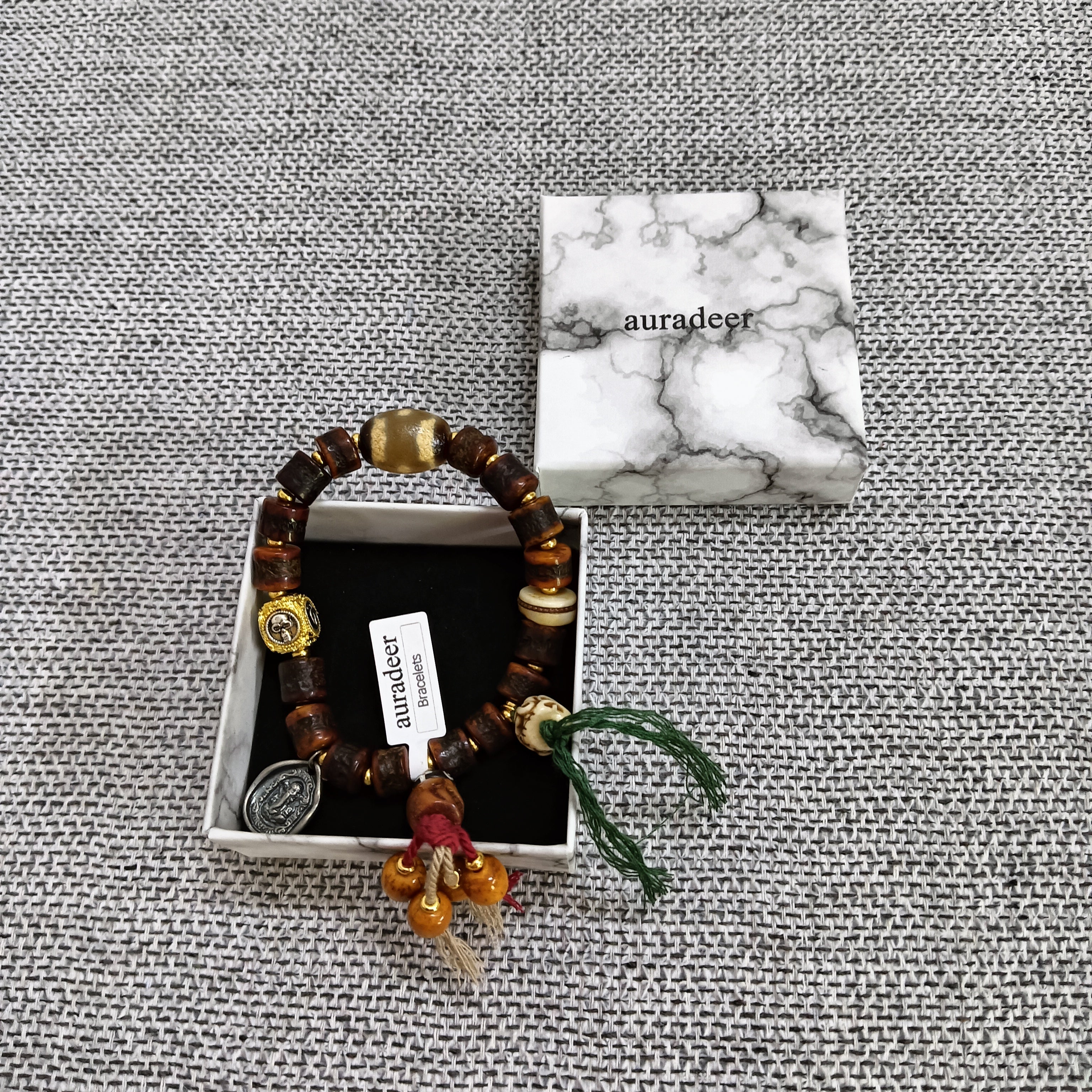 auradeer Bot Armband Sieraden Bruin-14