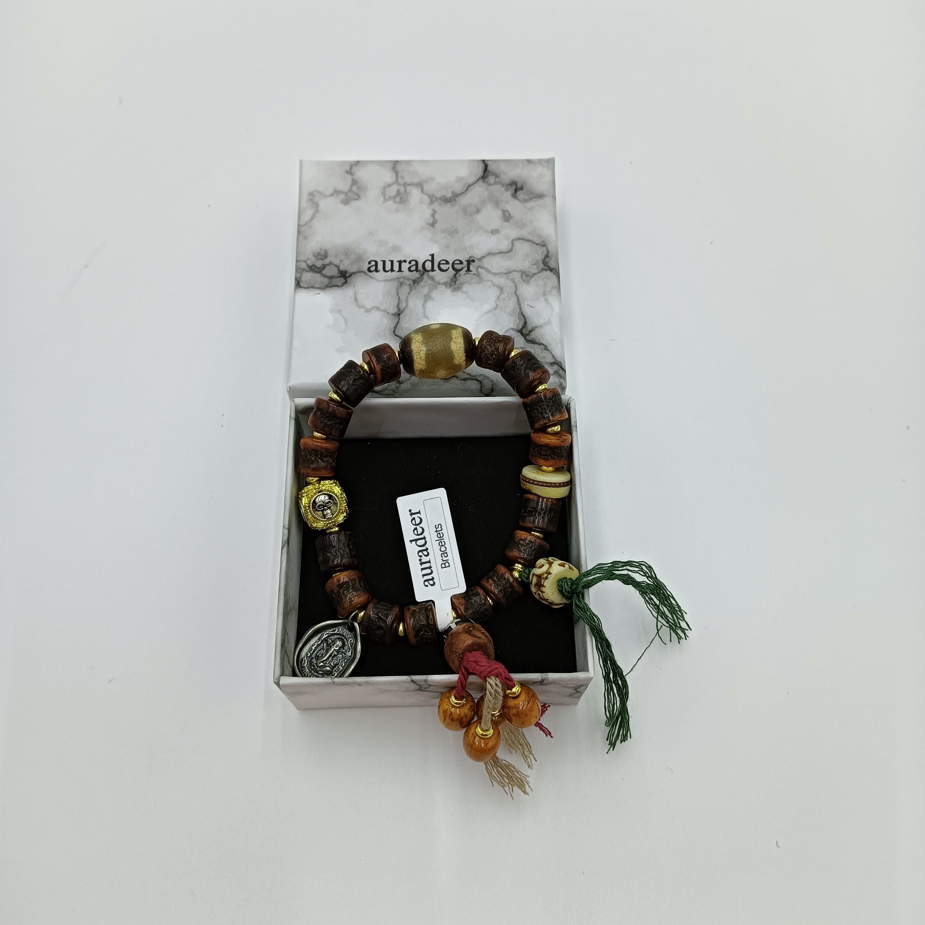 auradeer Bot Armband Sieraden Bruin-15