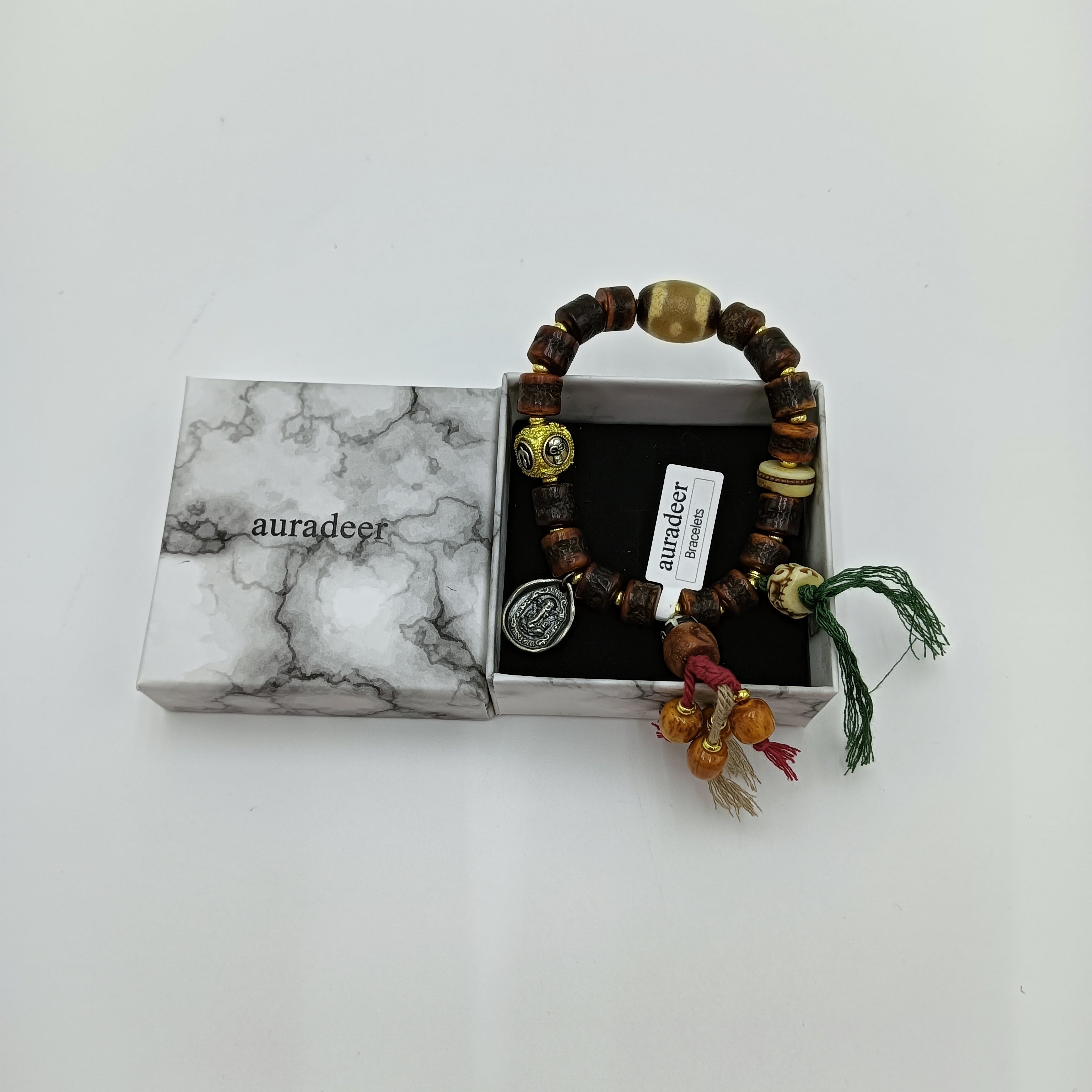auradeer Bot Armband Sieraden Bruin-16