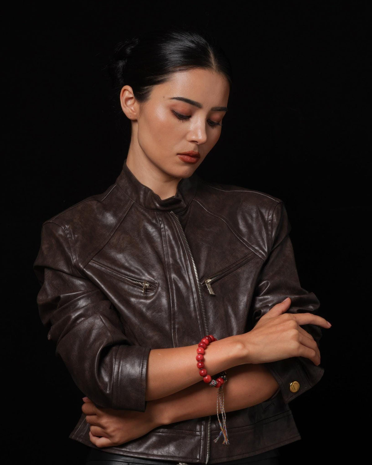 Bracelet Gankyil en os de yak-5