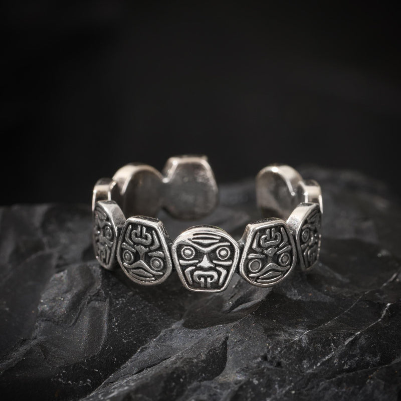 Anello regolabile tibetano protettore della ricchezza Zaki