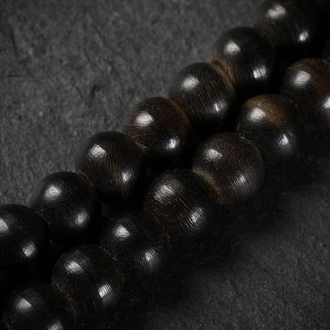 Yak Bone Mala Beads 108 with Tibetan Silver Amulet