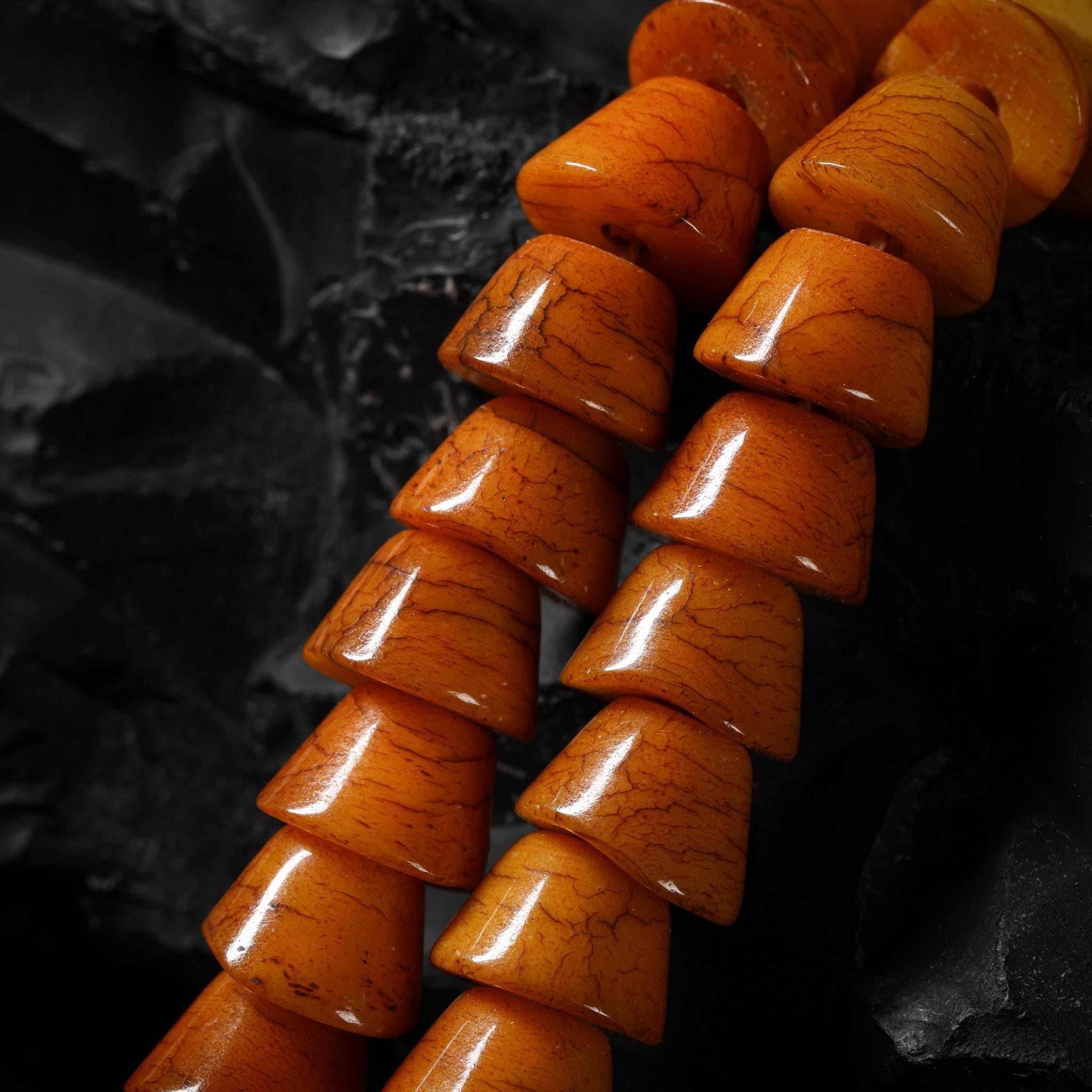 Yak Bone 108 Mala Beads · Ingot-Shaped Beads Protection Jewelry