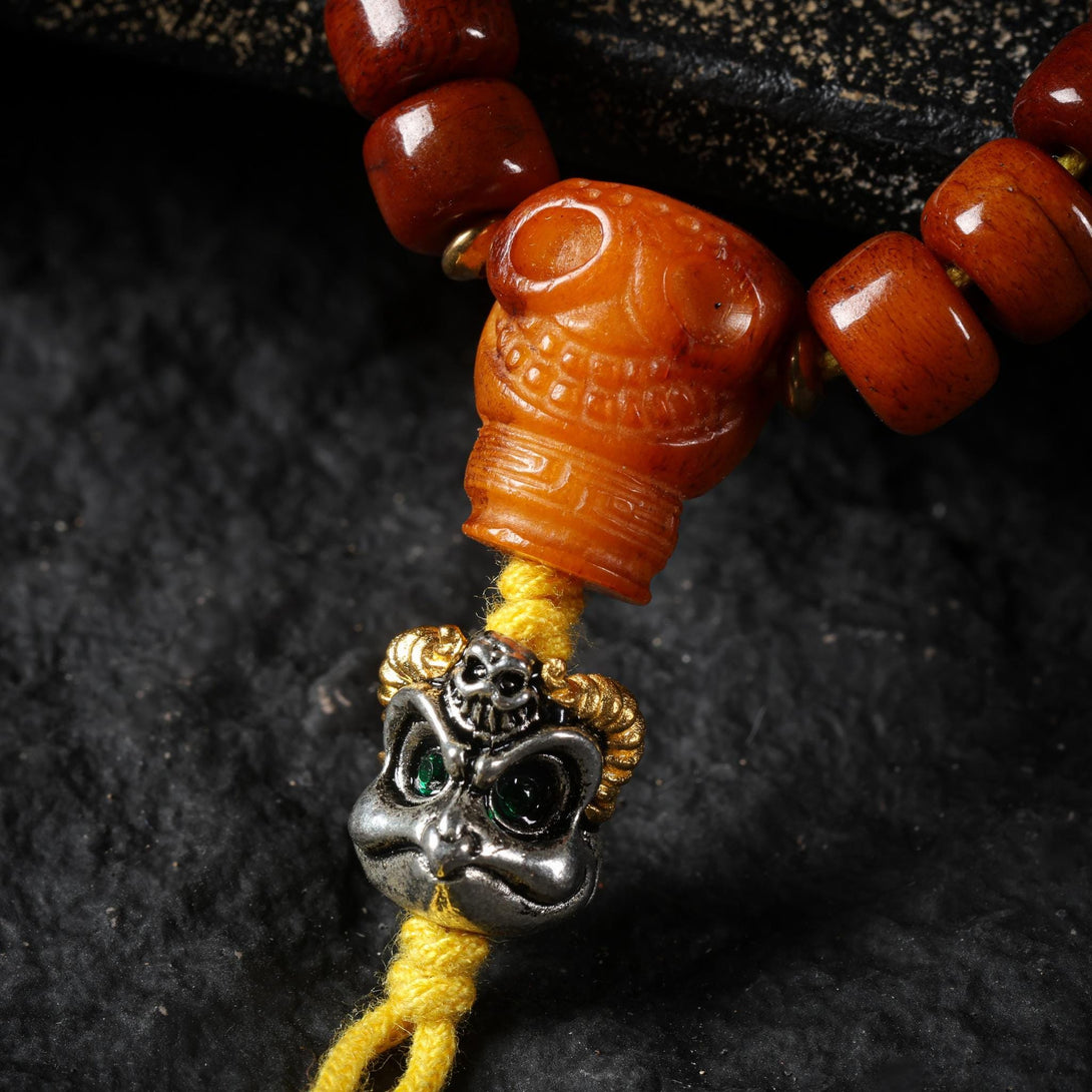 Yak Bone Mala Dzi Bead Bracelet