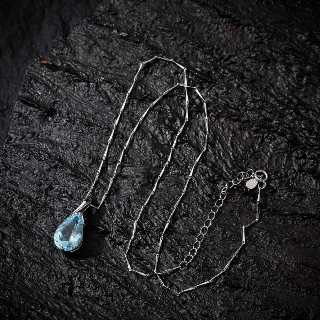 Natural Blue Topaz Pendant