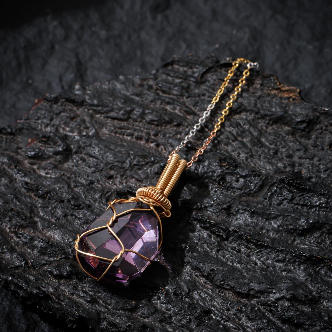Amethyst Natural Super Seven Crystal Necklace
