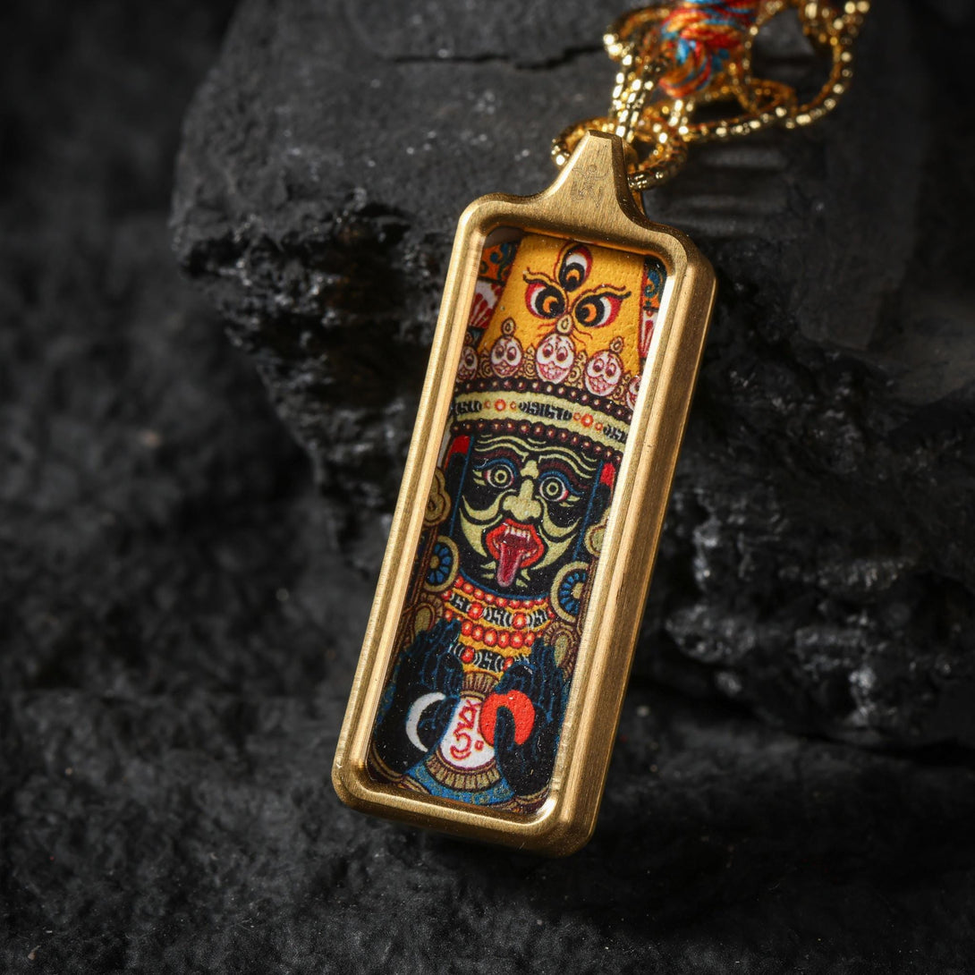 Tibetan Thangka Zhakiram Woven Amulet