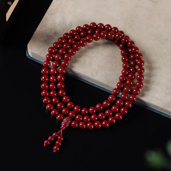 Pure Purple Cinnabar Bracelet Healing, Protection & Prosperity