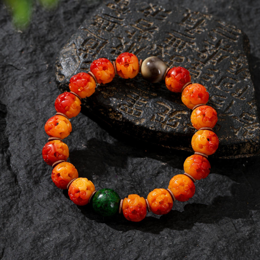 Bone Bracelet Hollow Design Turquoise Diz