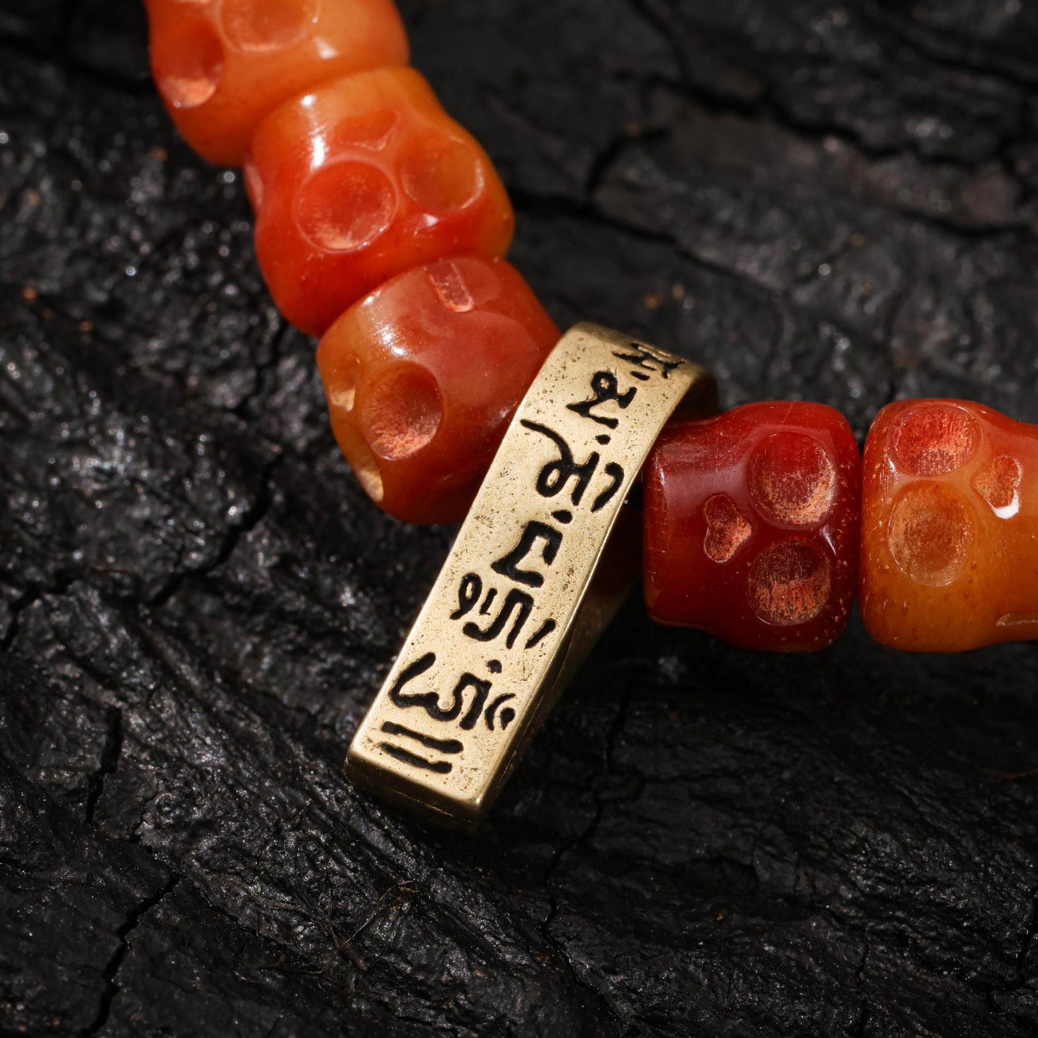 Bone Skull Necklace 108 Dzi Mala Beads