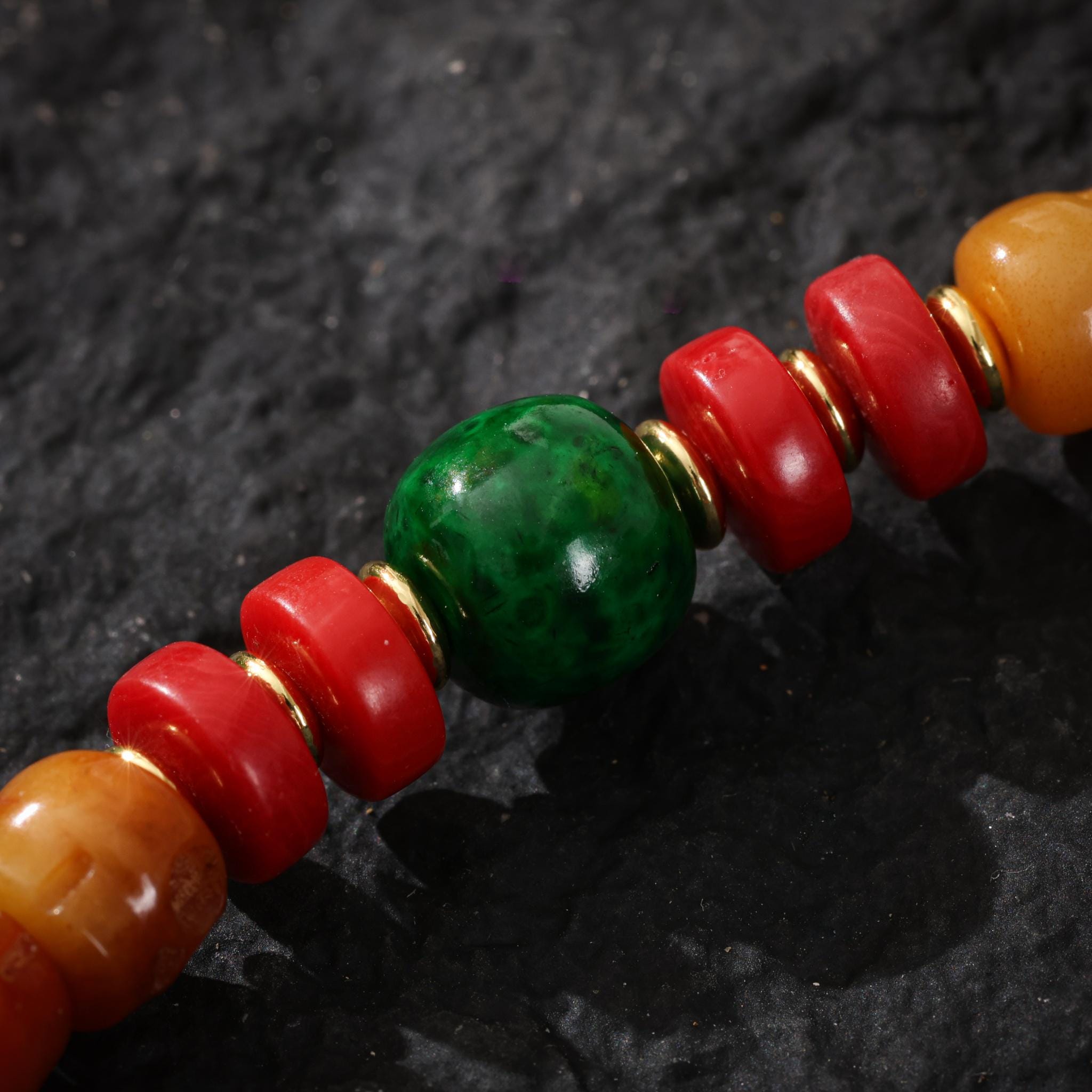 Bone Skull Necklace 108 Dzi Mala Beads