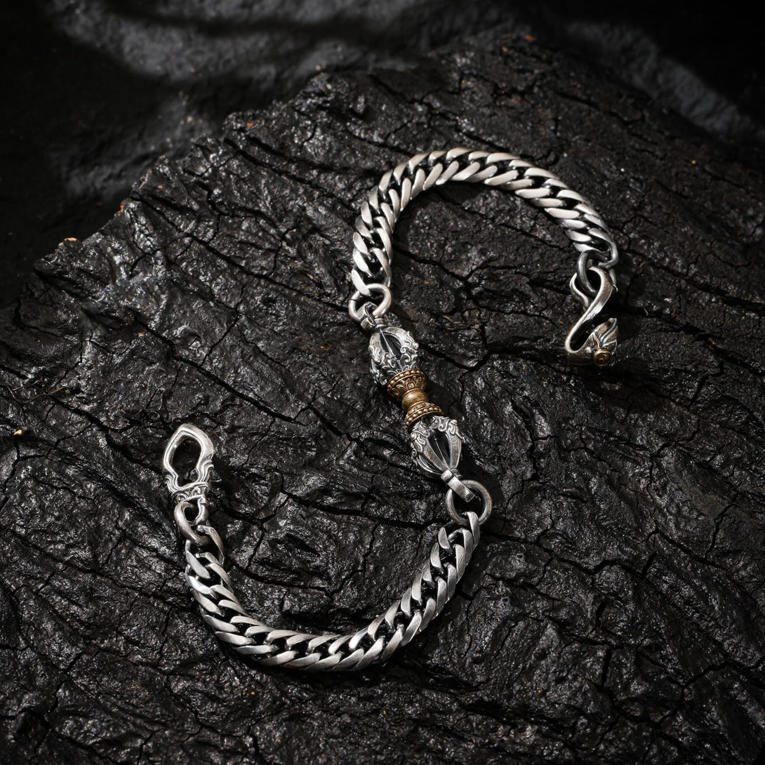 Vajra Bracelet – Tibetan Amulet Sterling Silver