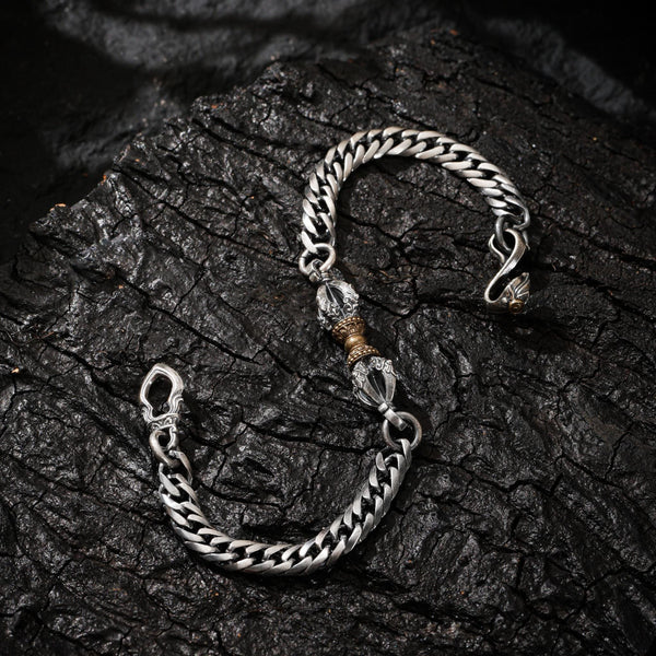 Vajra Bracelet – Tibetan Amulet Sterling Silver