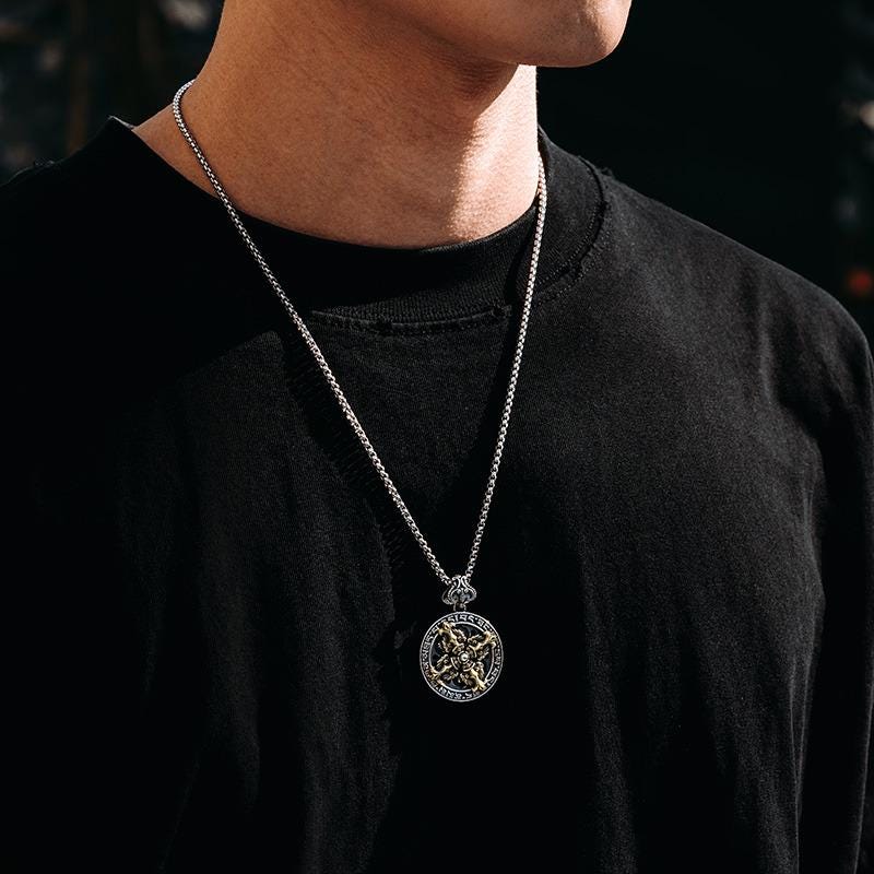 Vajra Rotating Silver Necklace