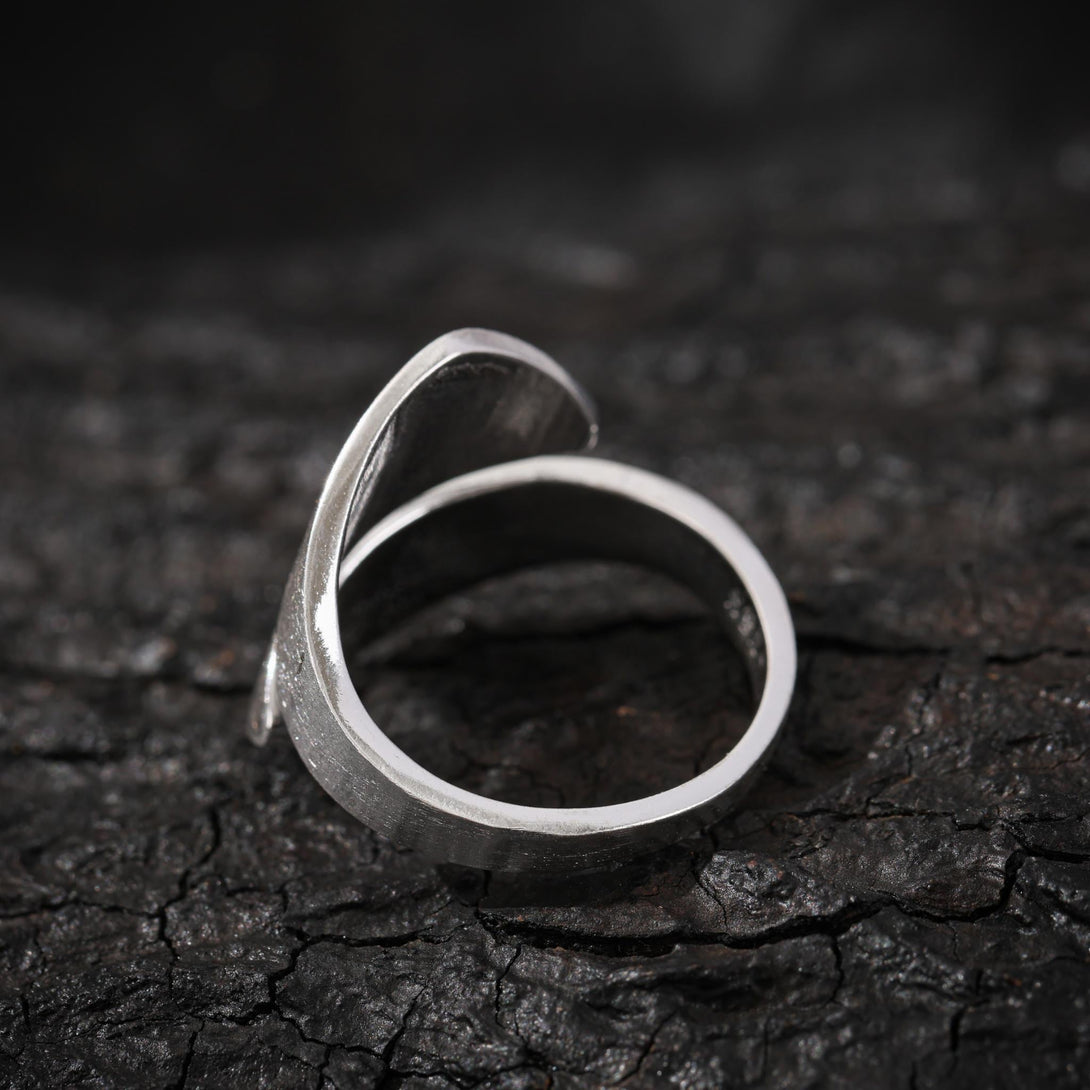 Engraved Ring Adjustable Sterling Silver Statement Jewelry