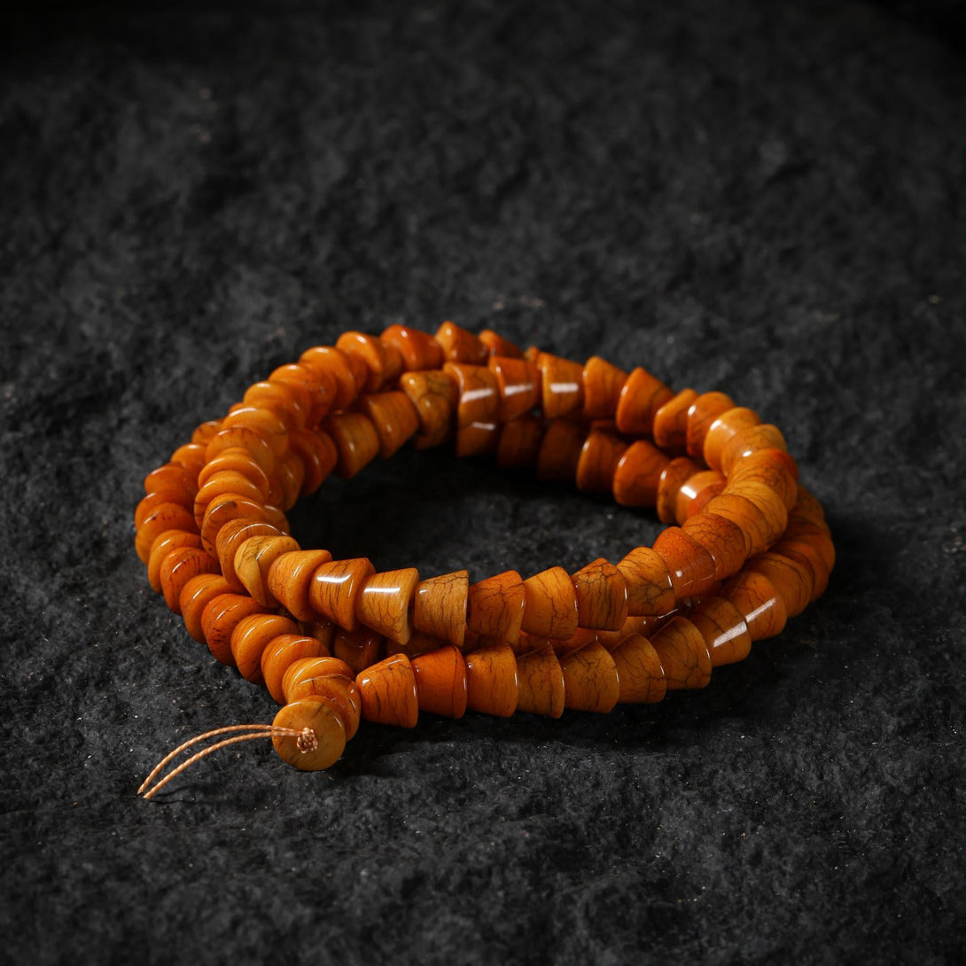 Yak Bone 108 Mala Beads · Ingot-Shaped Beads Protection Jewelry