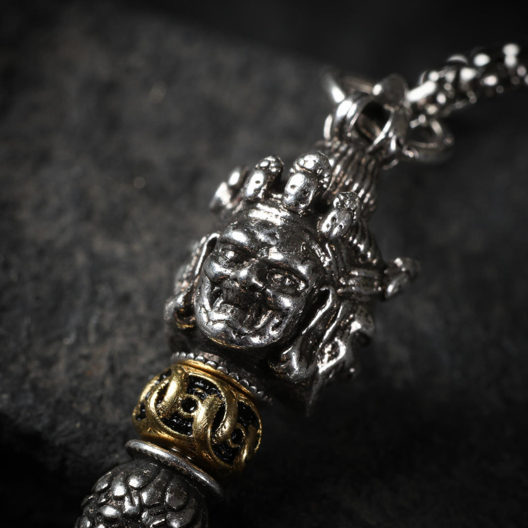 Silver Vajra Pendant Necklace