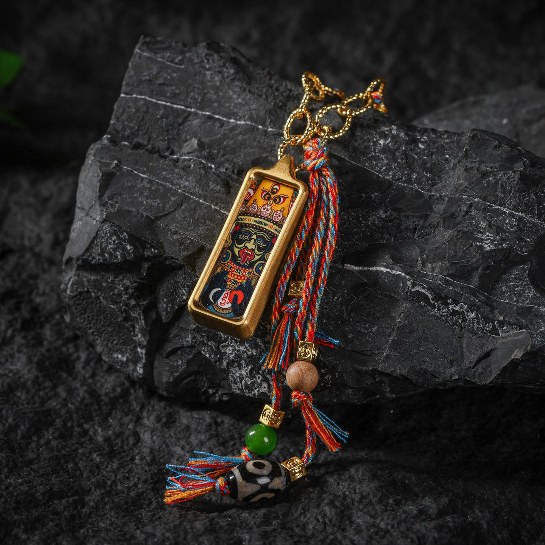 Tibetan Thangka Zhakiram Woven Amulet