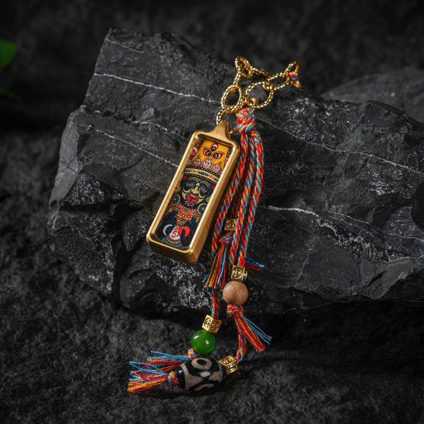 Tibetan Thangka Zhakiram Woven Amulet