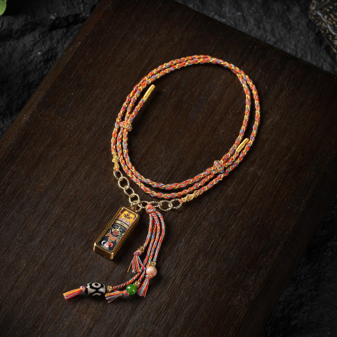 Tibetan Thangka Zhakiram Woven Amulet