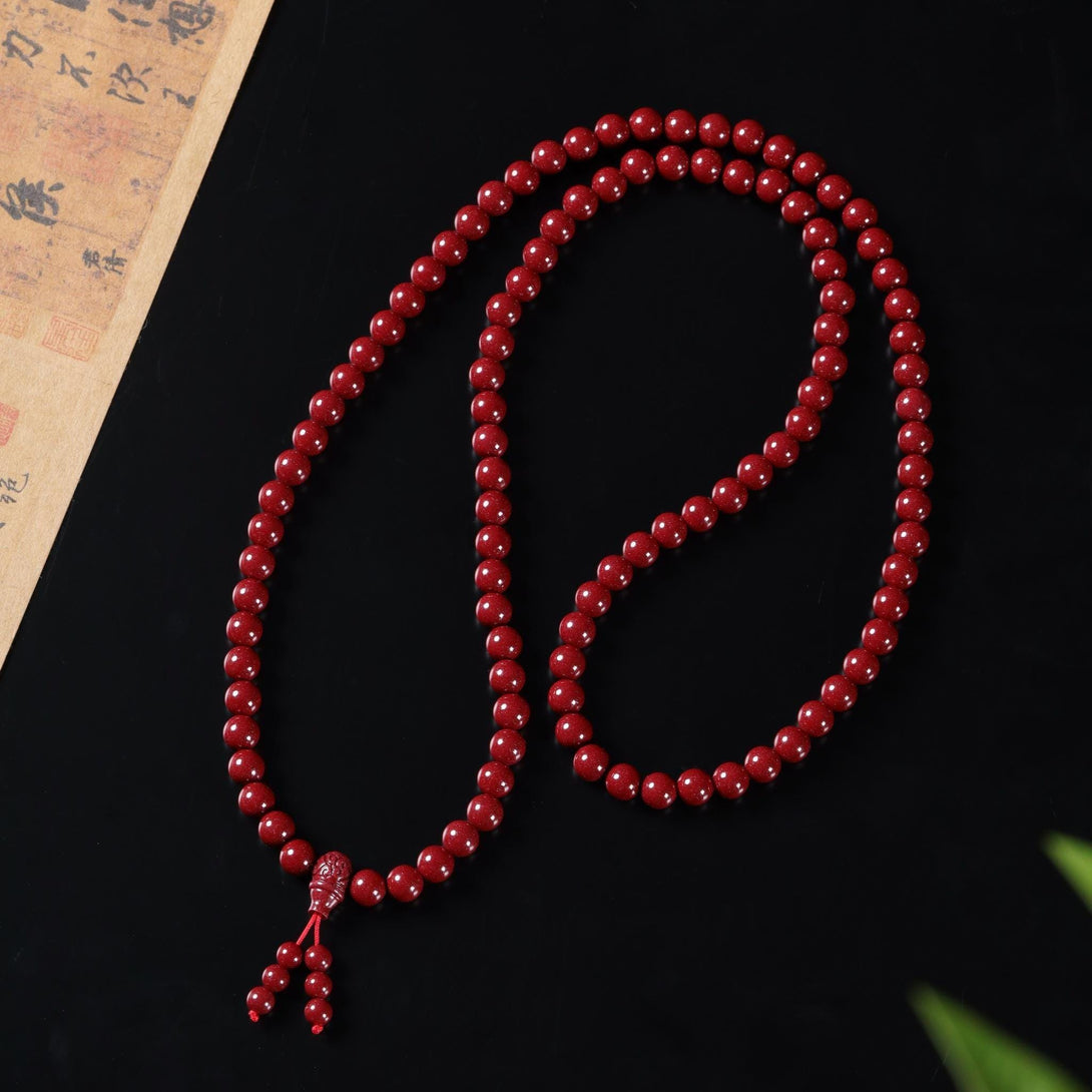 Pure Purple Cinnabar Bracelet Healing, Protection & Prosperity