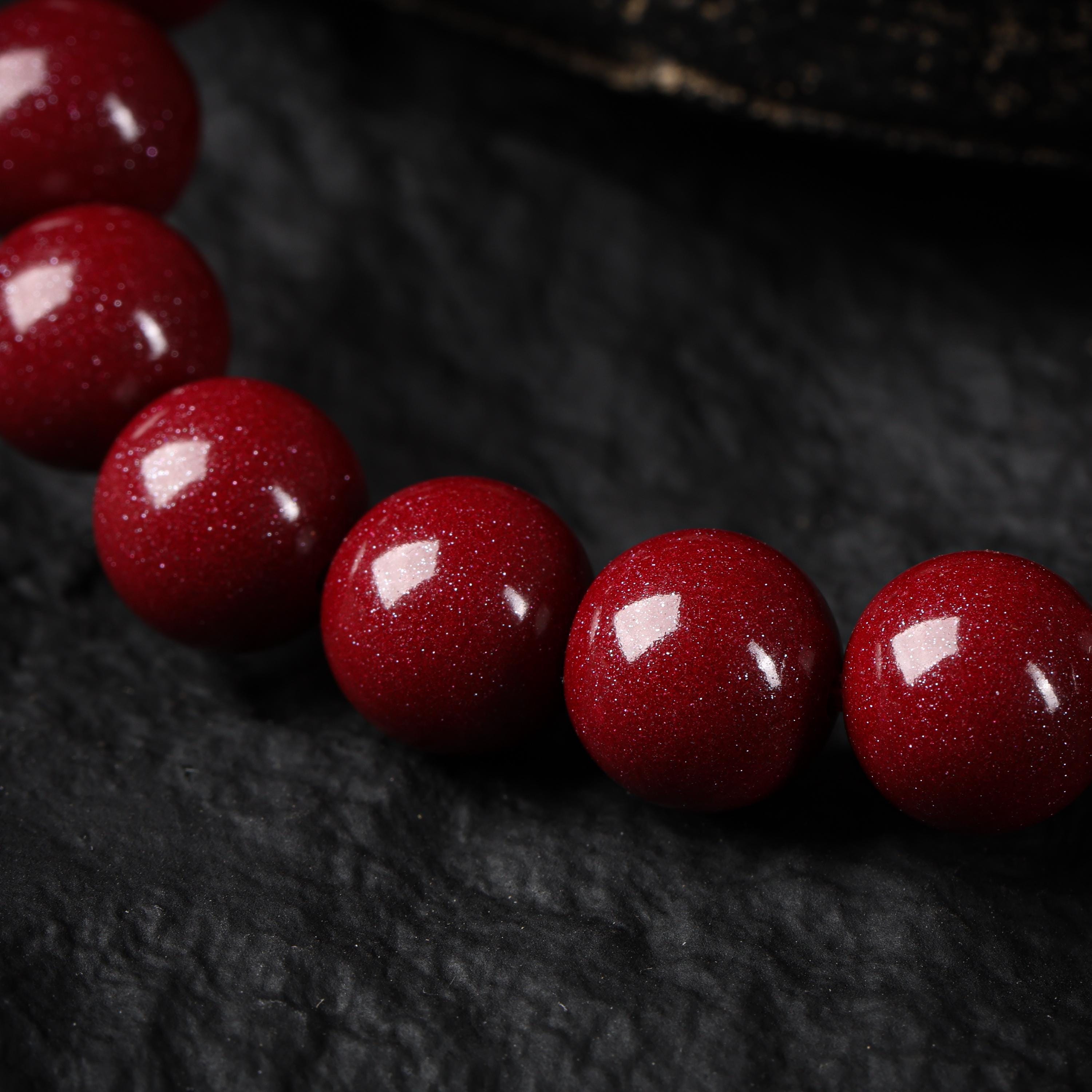 Pure Purple Cinnabar Bracelet Healing, Protection & Prosperity