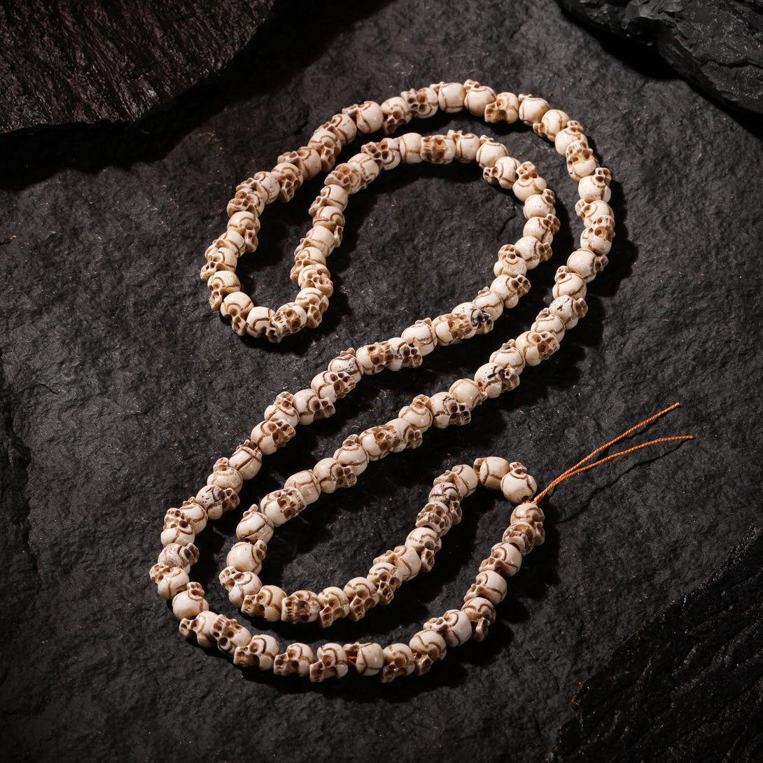 Bone Skull 108 Mala Beads Shitavana Charnel Ground