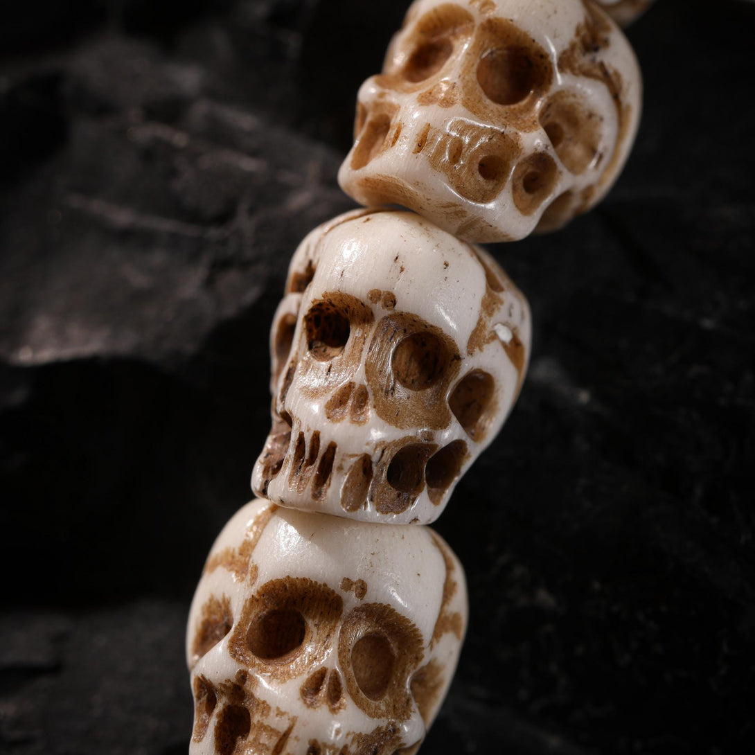 Bone Skull 108 Mala Beads Shitavana Charnel Ground