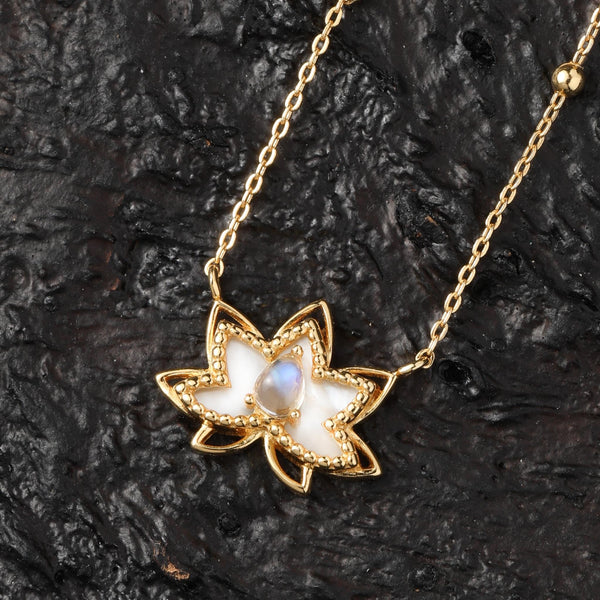 18K Gold-Plated Lotus Necklace