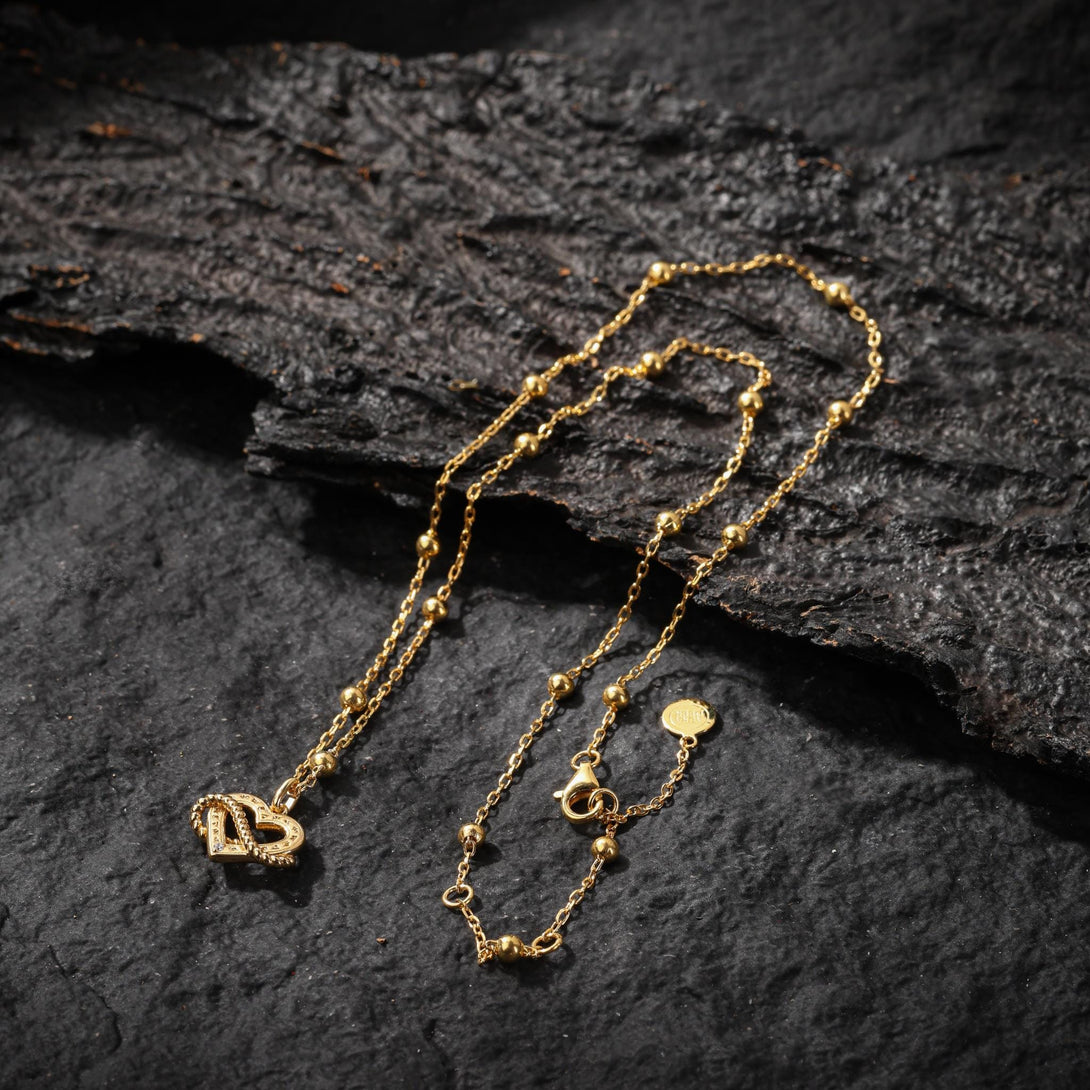 18K Gold Plated The Eternal Love Om Mani Padme Hum Necklace