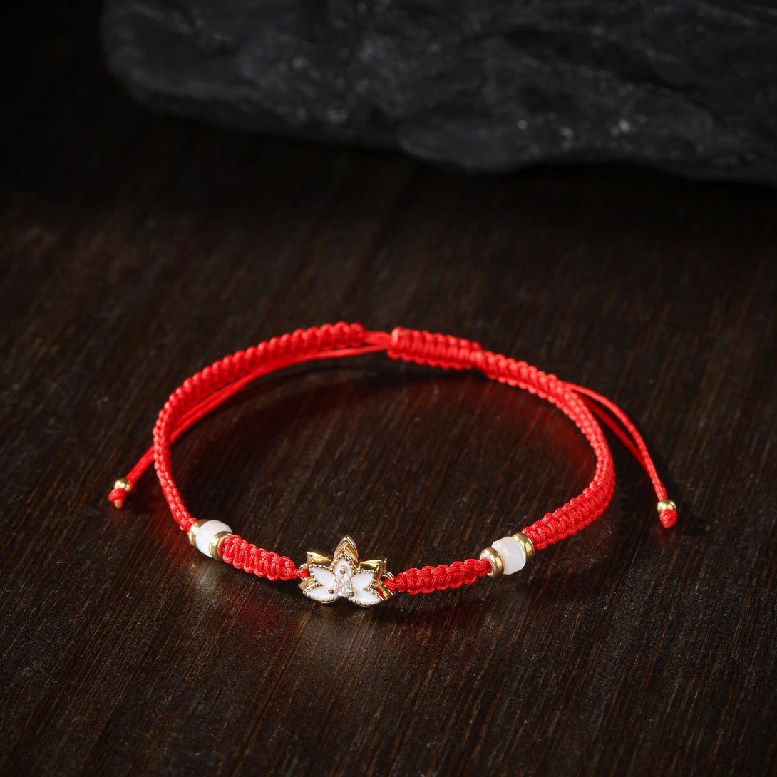 18K Gold Lotus Bracelet Healing Jewelry