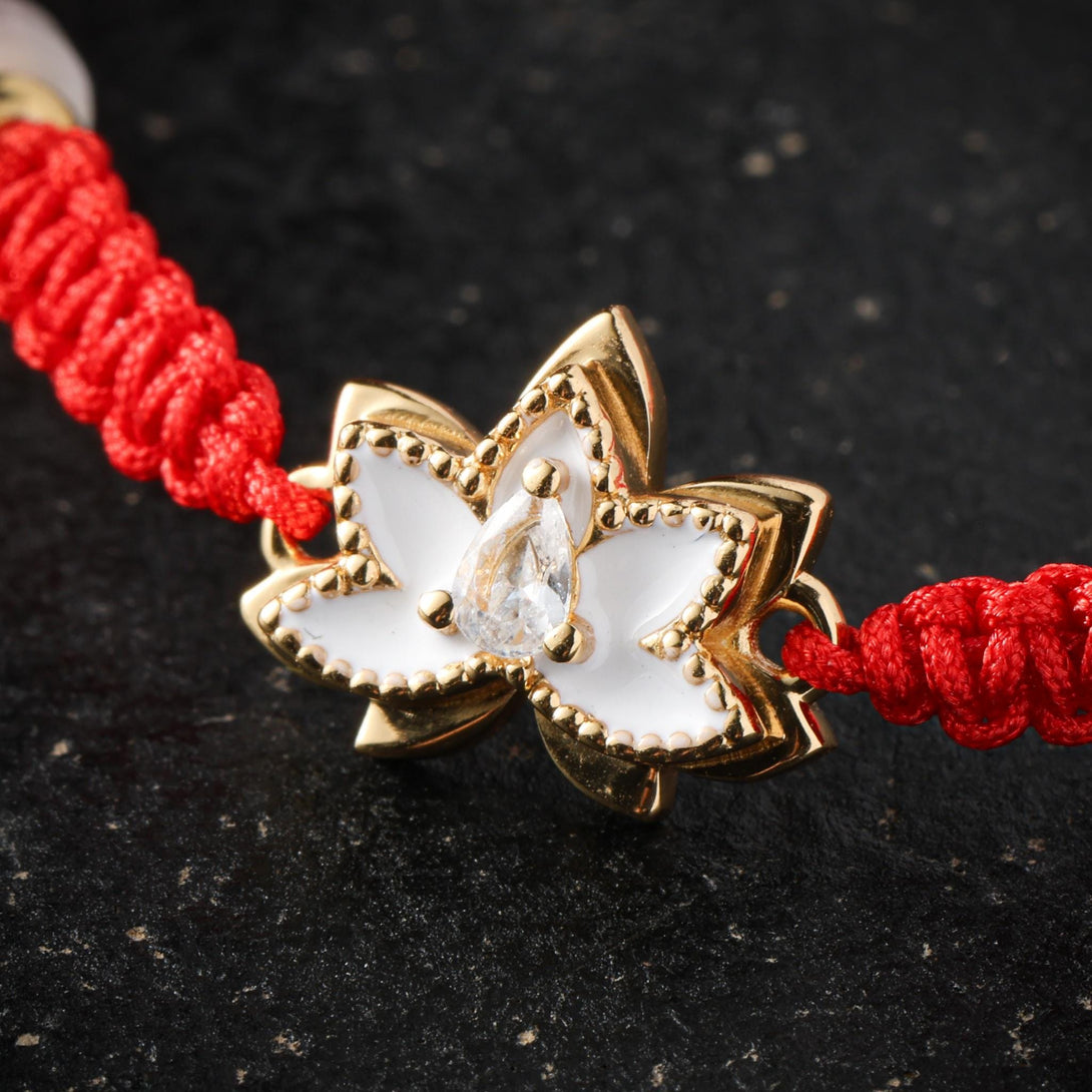 18K Gold Lotus Bracelet Healing Jewelry