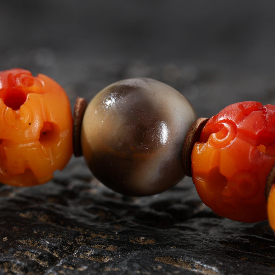 Bone Bracelet Hollow Design Turquoise Diz