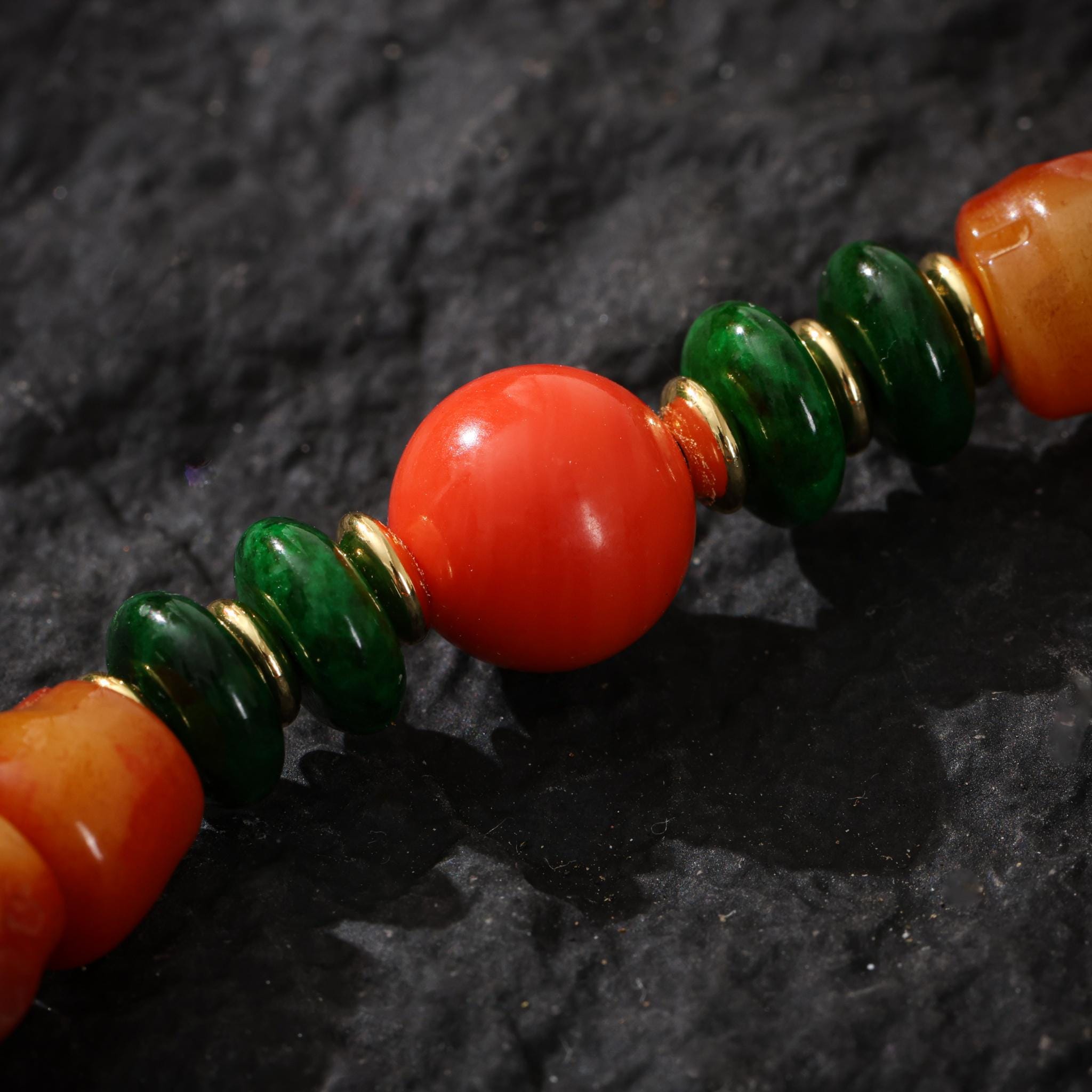 Bone Skull Necklace 108 Dzi Mala Beads